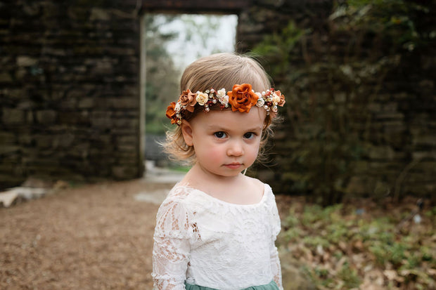 Handcrafted Rustic Copper Flower Crown