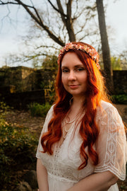 Handcrafted Rustic Pink Flower Crown