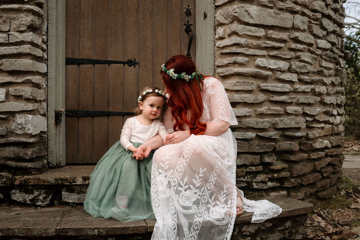 Handcrafted Green Flower Crown