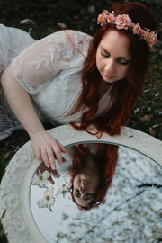 Handcrafted Rustic Pink Flower Crown