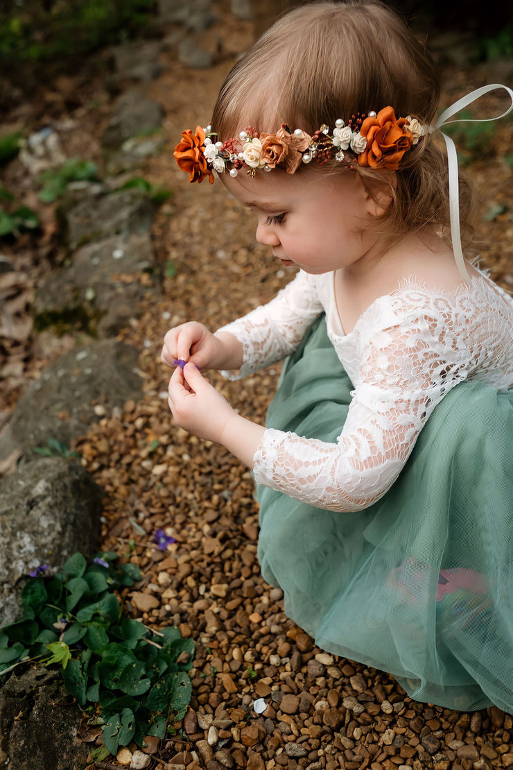 Handcrafted Rustic Copper Flower Crown