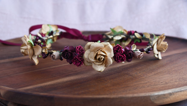Gilded Dusk Flower Crown
