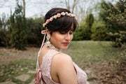 Handcrafted Peach and Cream Flower Crown