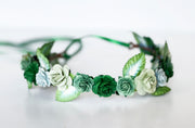Handcrafted Green Flower Crown