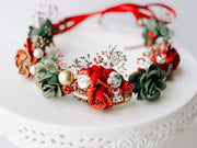 Handcrafted Magic of Christmas Statement Flower Crown