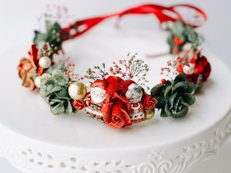 Handcrafted Magic of Christmas Statement Flower Crown