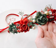 Handcrafted Magic of Christmas Statement Flower Crown