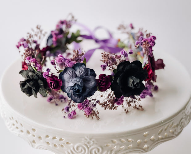 Handcrafted Gothic Bridal Flower Crown
