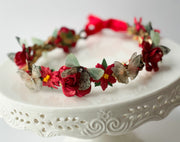 Handcrafted Whimsical Butterfly Christmas Flower Crown
