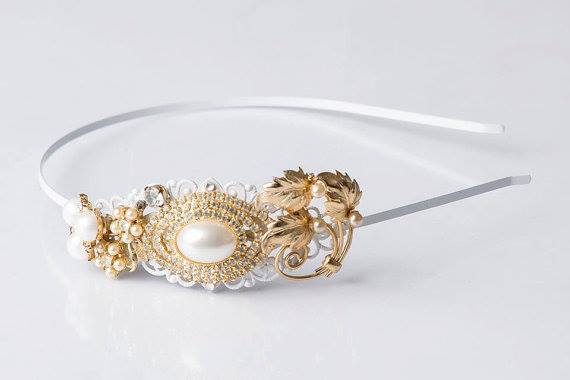The Golden Pearl Vintage Jewelry Collection Headband