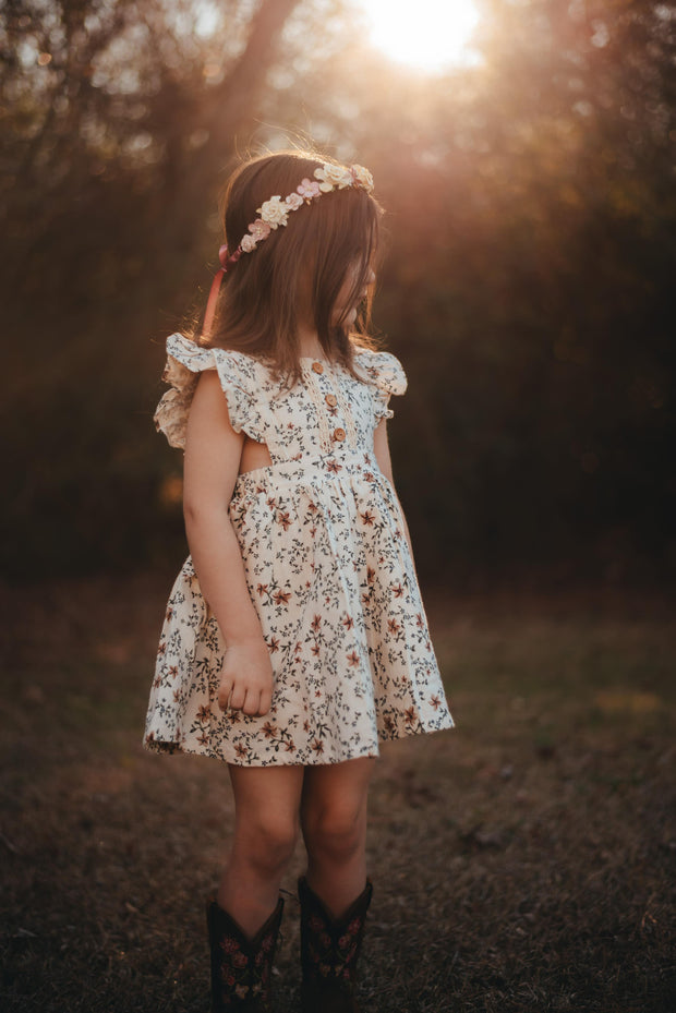 Handcrafted Ivory Mauve and Blush Flower Crown