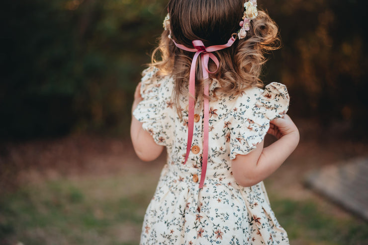 Handcrafted Ivory Mauve and Blush Flower Crown