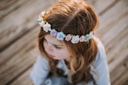 Handcrafted Muted Rainbow Flower Crown
