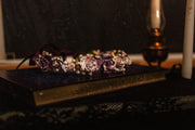 Handcrafted Snowy Purple Pearl Flower Crown