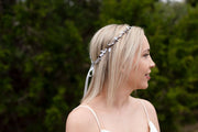 Handcrafted Silver and White Simple Crown