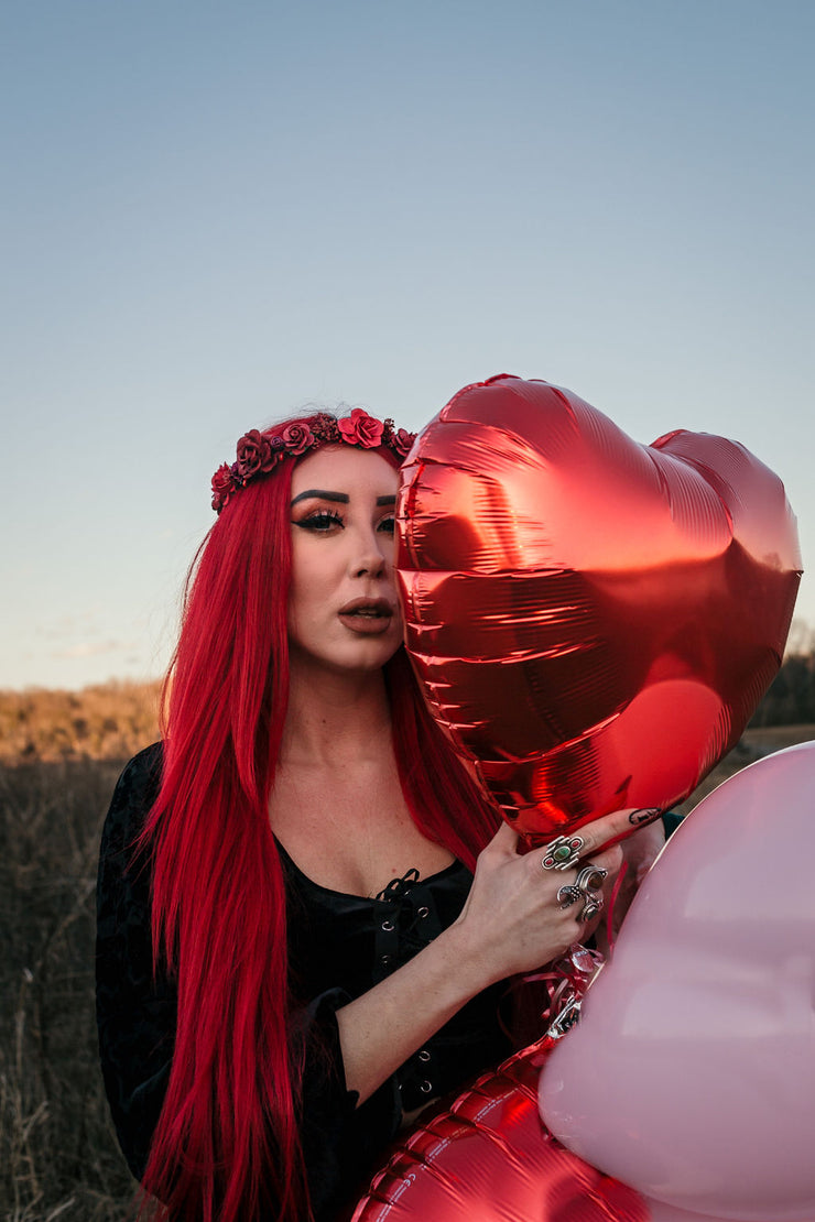 Handcrafted Varying Red Flower Crown