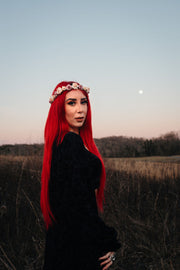 Handcrafted Boho Dusty Rose Blush and Irish Cream Flower Crown