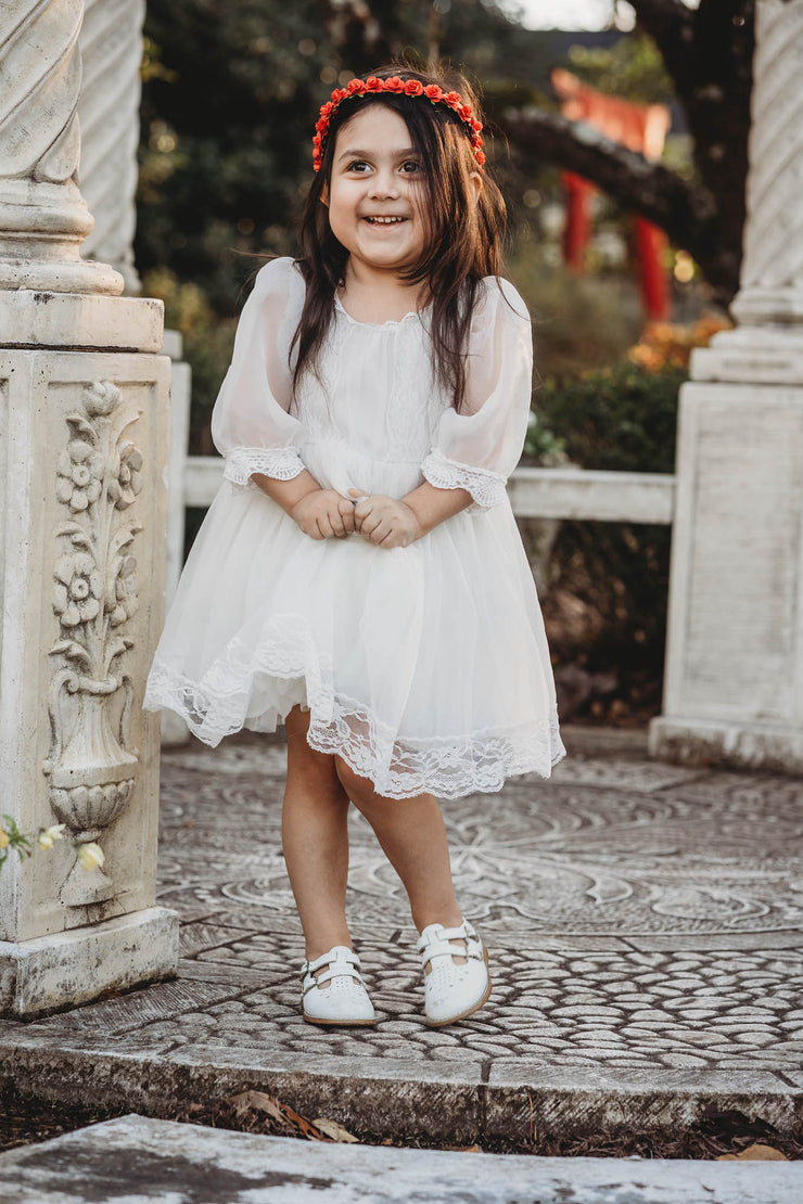Handcrafted Small Red Rose Flower Girl Crown