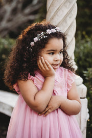 Handcrafted Pearl Lilac Flower Crown