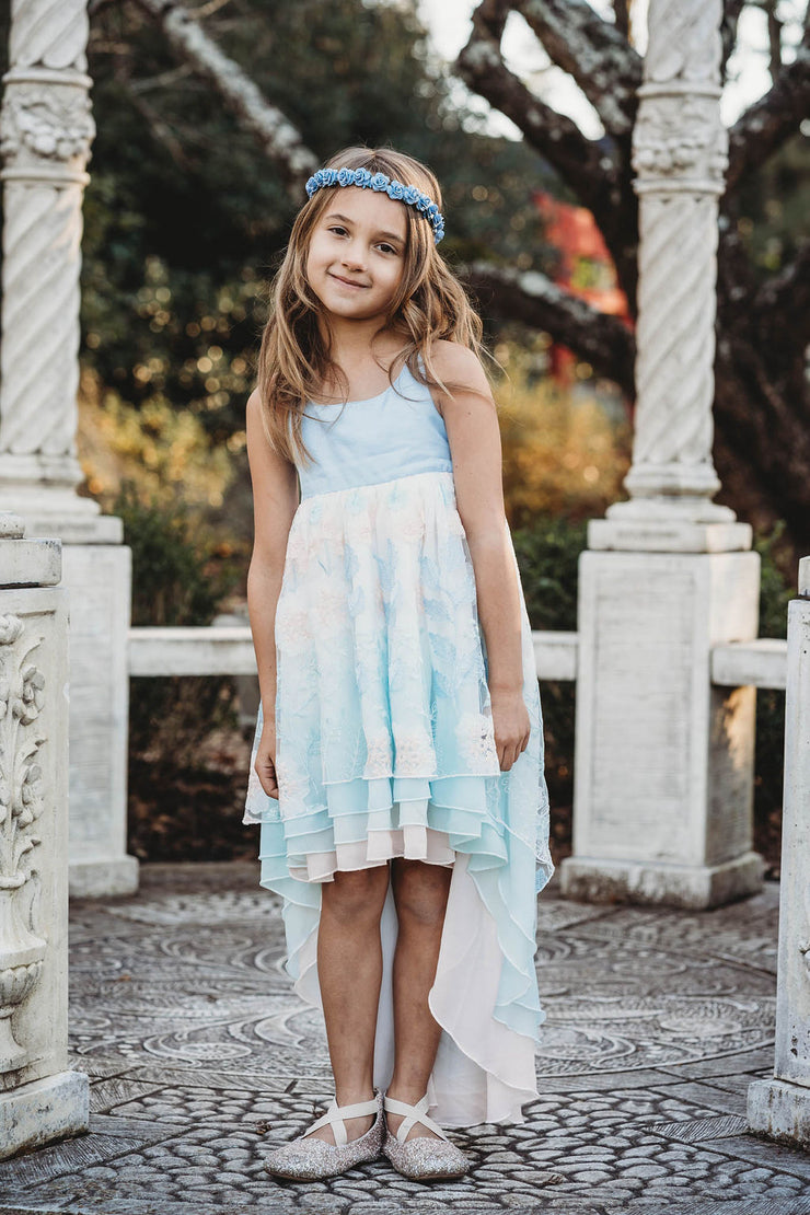 Handcrafted Dusty Blue Flower Crown