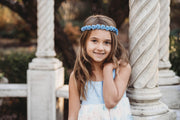 Handcrafted Dusty Blue Flower Crown