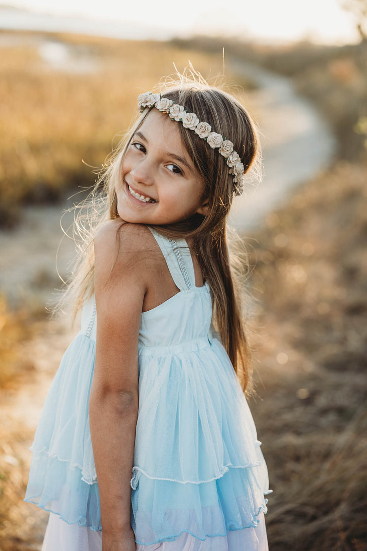 Handcrafted Small Tan Flower Crown