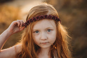 Handcrafted Burgundy Rose Flower Crown