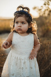 Handcrafted Navy Blue Flower Crown