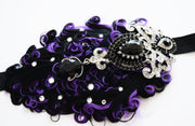 Handcrafted Wicked Purple and Black 20s Headband