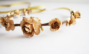 Handcrafted Gold Goddess Flower Crown