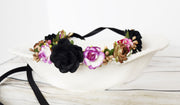 Handcrafted Wild Woodland Flower Girl Crown