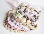 Handcrafted Pastel Pink Rose Flower Crown