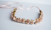 Handcrafted Small Blush Champagne Flower Crown