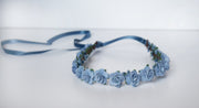 Handcrafted Dusty Blue Flower Crown