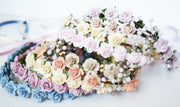 Handcrafted Dusty Blue Flower Crown