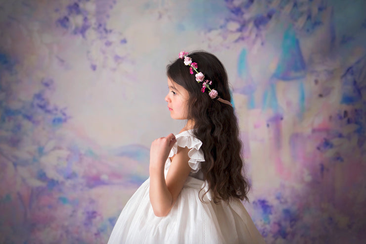 Handcrafted Pink Rose Blossom Flower Crown