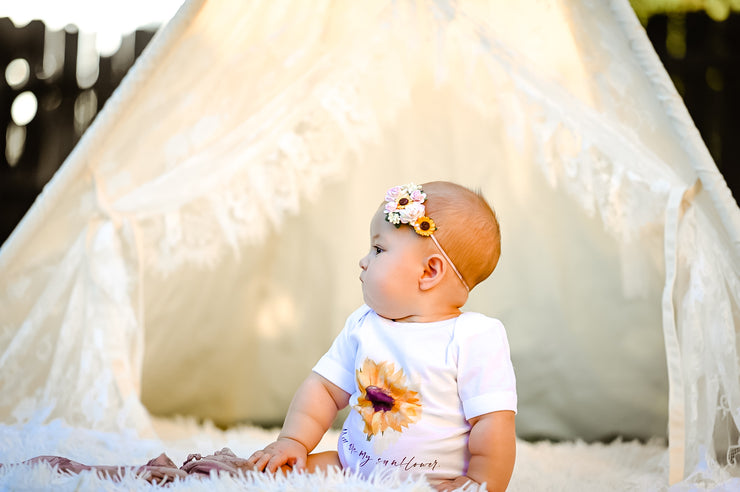 Handcrafted Sunflower Baby Headband