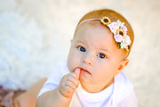 Handcrafted Sunflower Baby Headband