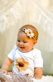 Handcrafted Sunflower Baby Headband