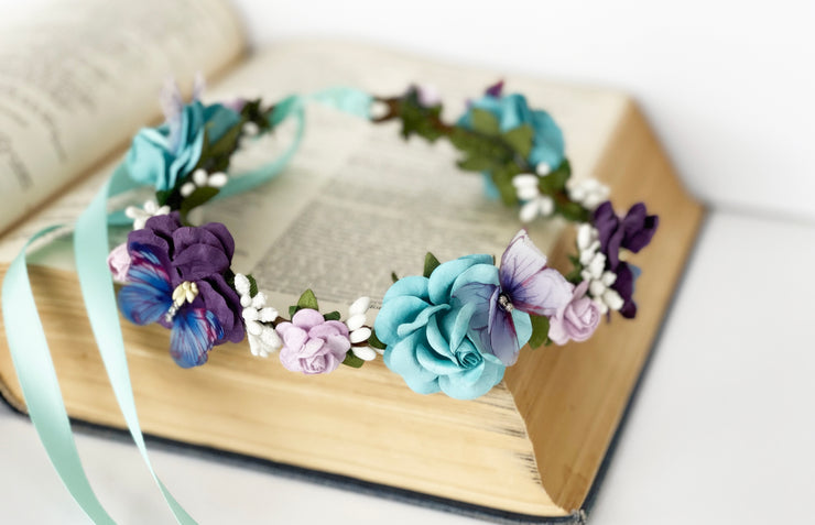 Handcrafted Water Butterfly Flower Crown