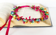 Handcrafted Bright Rainbow Flower Crown