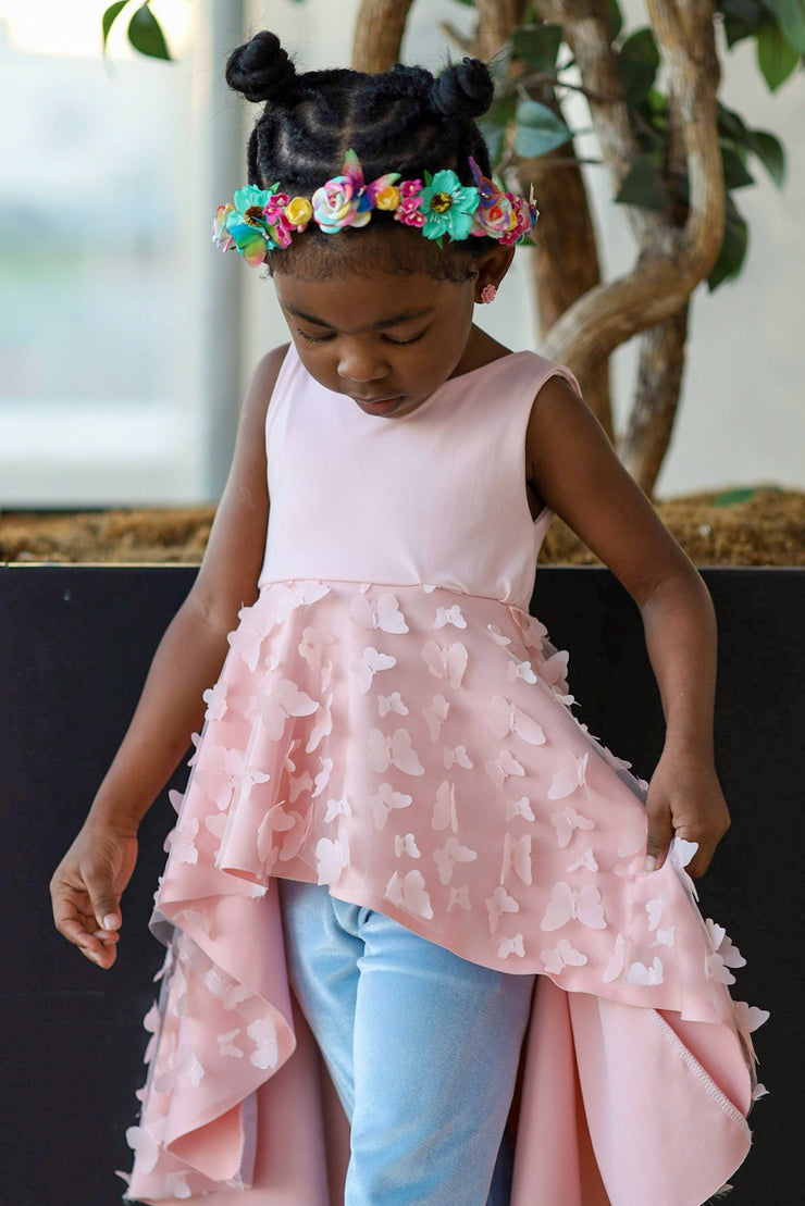 Handcrafted Rainbow Butterfly Flower Crown