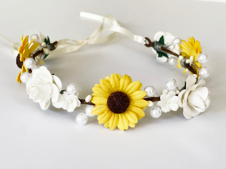Handcrafted Sunflower Crown