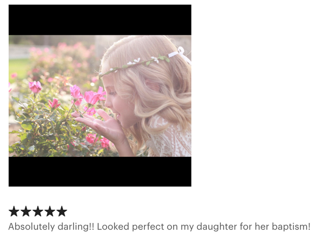 Handcrafted Small Rustic Flower Crown