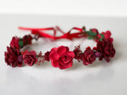Handcrafted Varying Red Flower Crown