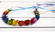 Handcrafted Rainbow Flower Crown