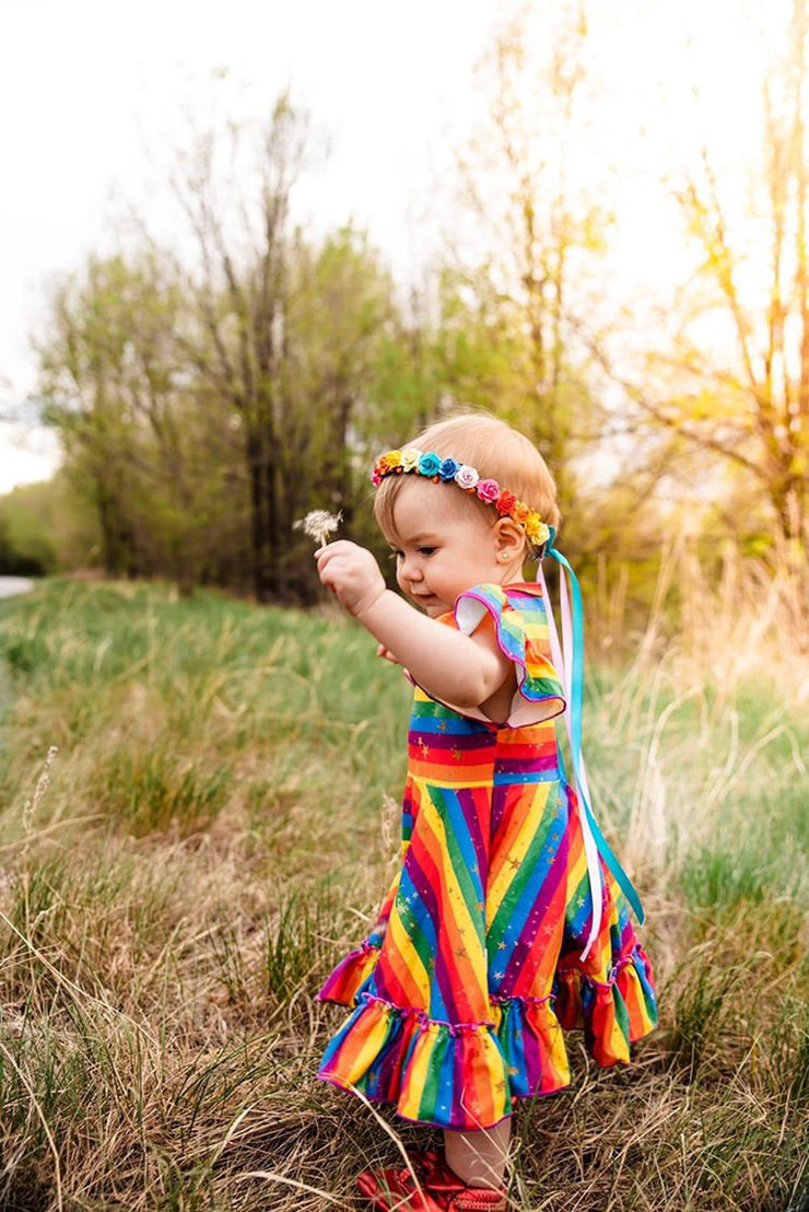 Handcrafted Rainbow Flower Crown