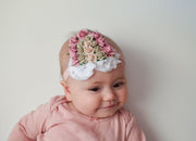 Handcrafted Muted Blush Rainbow Headband