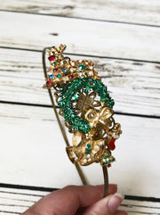 The Evergreen Christmas Wreath Vintage Jewelry Collection Headband