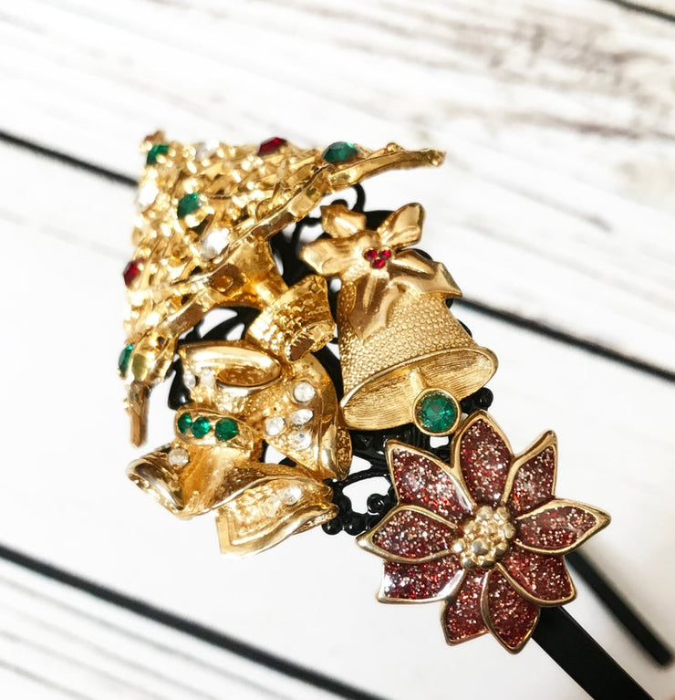 The Gold Christmas Tree Vintage Jewelry Collection Headband